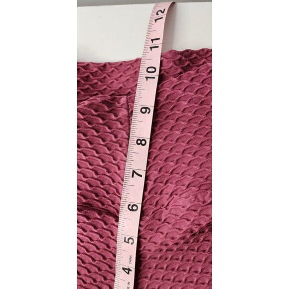 Booty By BraBants One Size Croco Leggings in Maroon - Picture 5 of 7